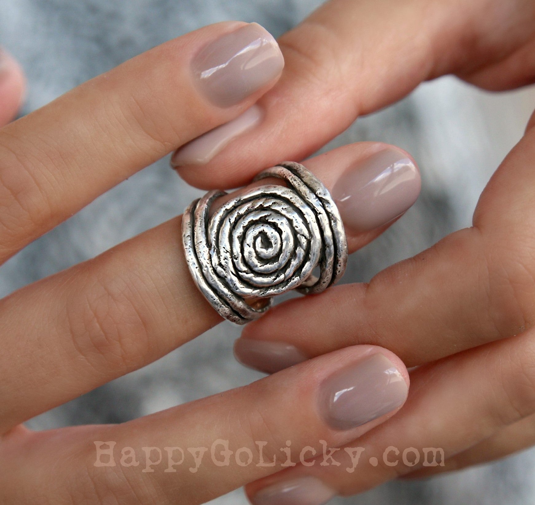 Boho Ring Spiral Design by HappyGoLicky Boho Jewelry