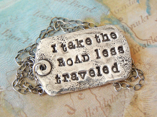 Road Less Traveled Gift Necklace - HappyGoLicky Jewelry