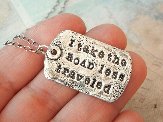 Road Less Traveled Gift Necklace - HappyGoLicky Jewelry