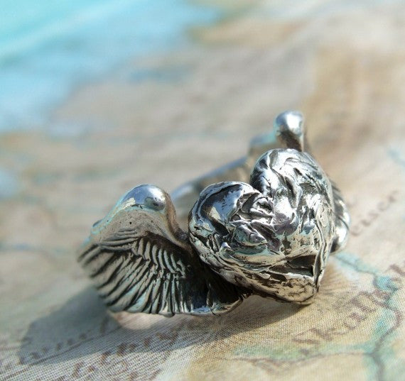 Winged Heart Ring - HappyGoLicky Jewelry