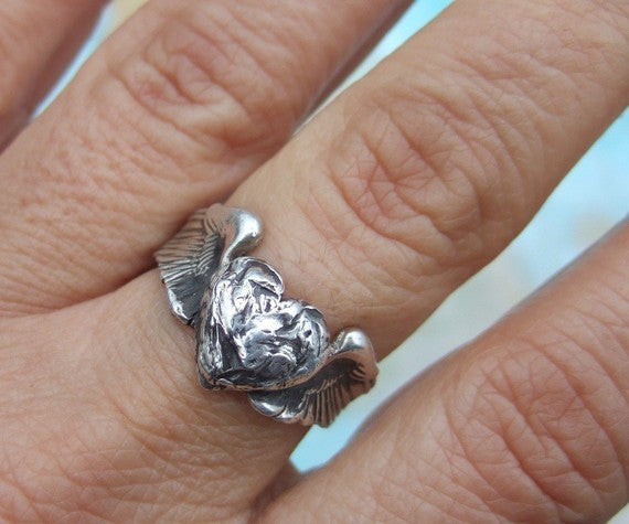 Winged Heart Ring - HappyGoLicky Jewelry