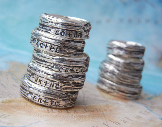 Rustic Bark Sterling Silver Ring - HappyGoLicky Jewelry