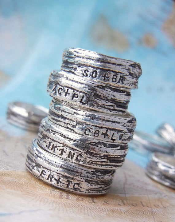 Silver Bark Ring - HappyGoLicky Jewelry