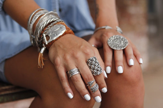 Ocean's Waves Handmade Crochet Ring Boho Ring, Unique Ring