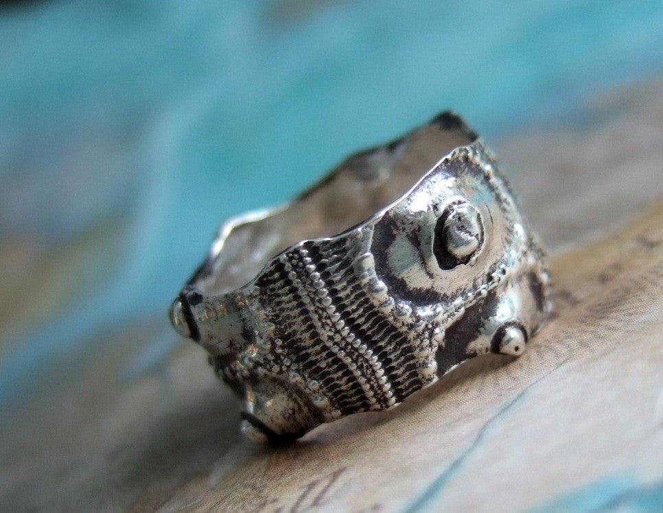 Sea Urchin Nautical Ring - HappyGoLicky Jewelry