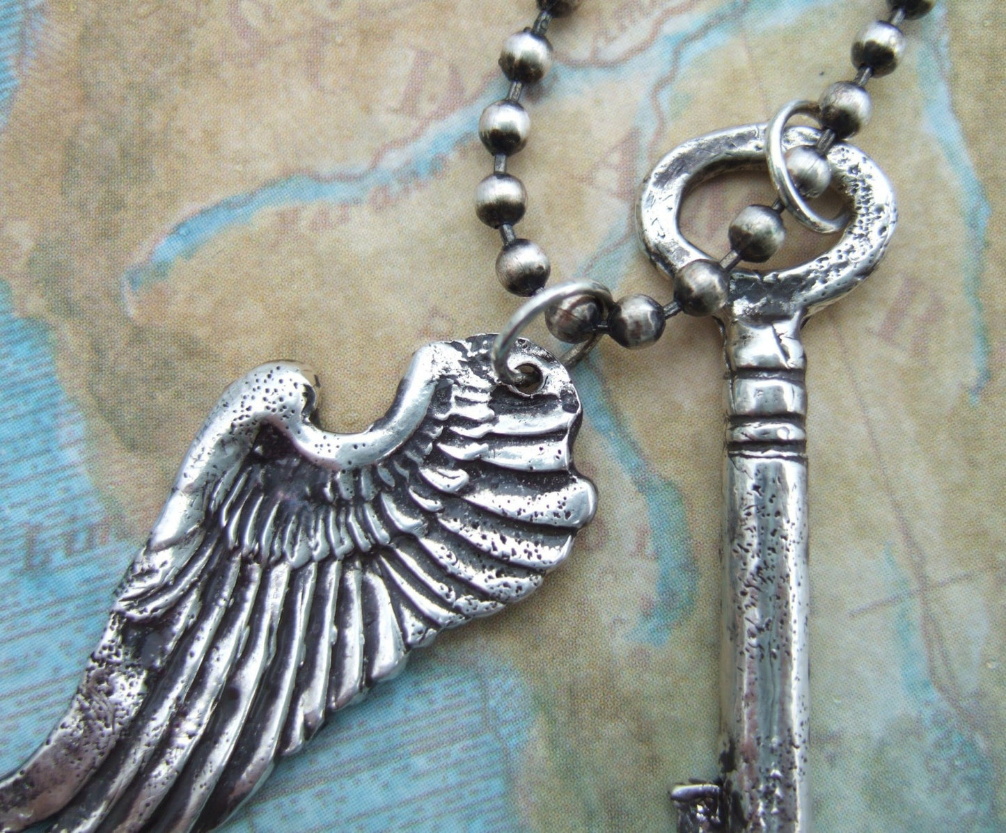 Vintage Skeleton Key Necklace - HappyGoLicky Jewelry