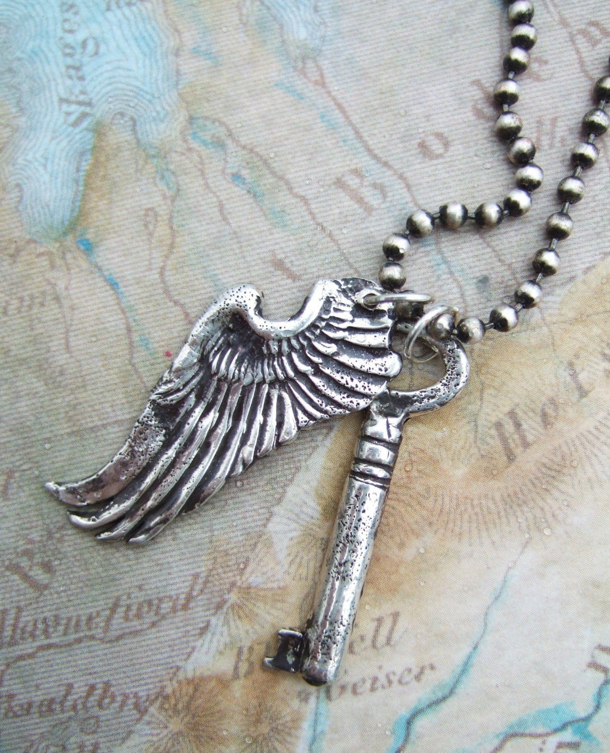 Vintage Skeleton Key Necklace - HappyGoLicky Jewelry