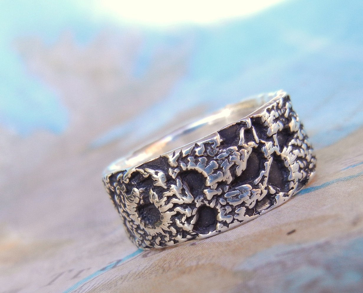 Crochet Silver Ring - HappyGoLicky Jewelry