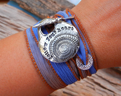 Bohemian Silk Wrap Bracelet - HappyGoLicky Jewelry