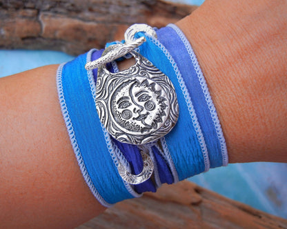 Celestial Silk Wrap Bracelet Jewelry - HappyGoLicky Jewelry