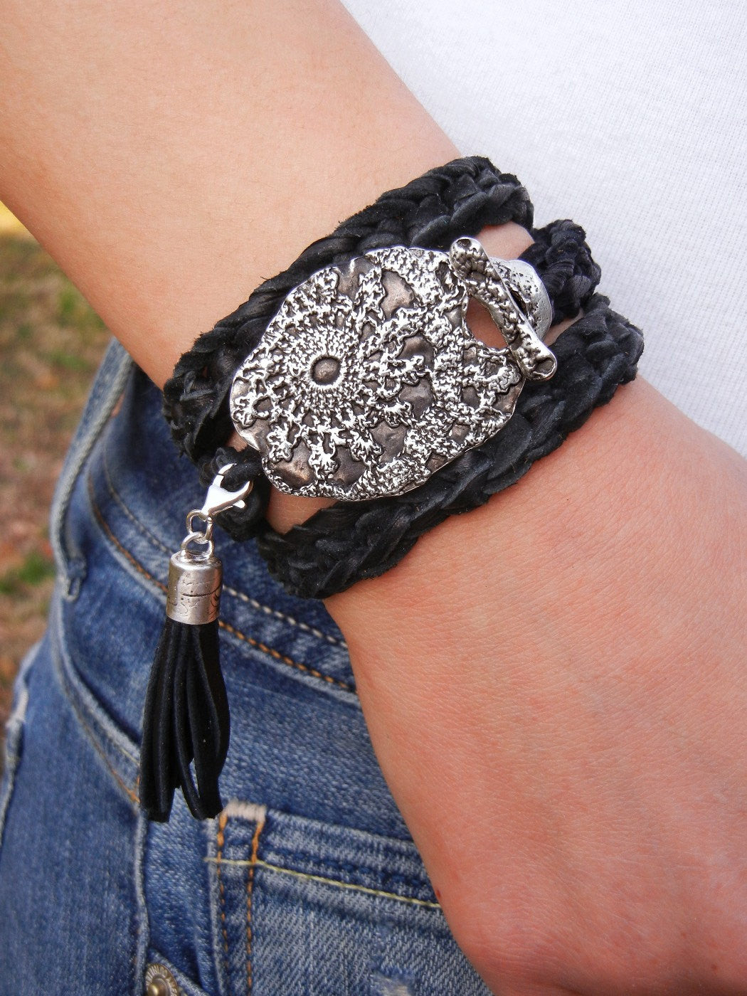 Bohemian Fashion Leather Wrap Bracelet - HappyGoLicky Jewelry
