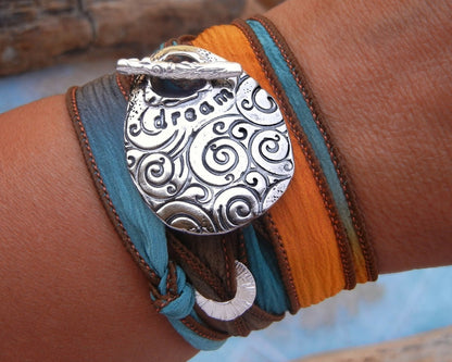 Dream Silk Ribbon Wrap Bracelet - HappyGoLicky Jewelry