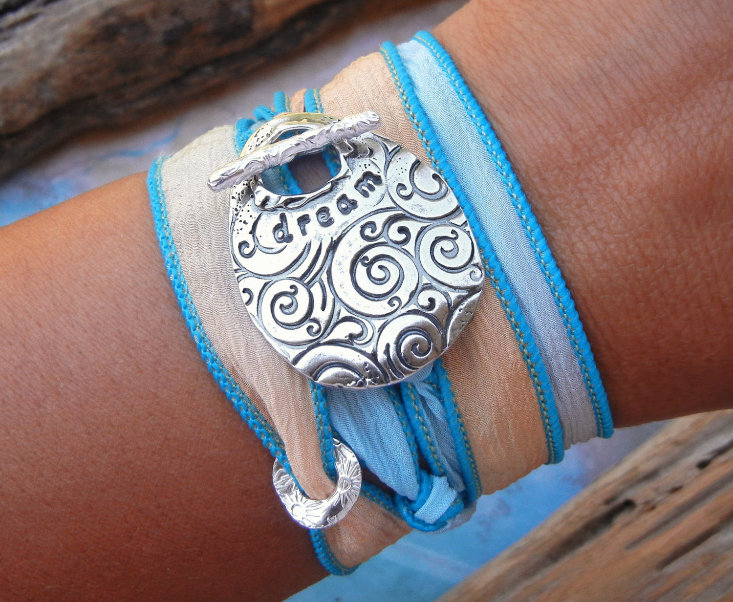 DREAM Yoga Silk Wrap Bracelet - HappyGoLicky Jewelry