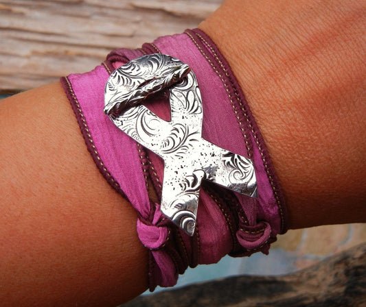 Cancer Awareness Wrap Bracelet - HappyGoLicky Jewelry