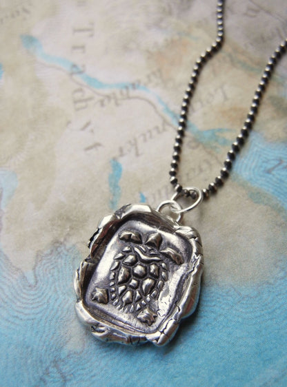 Sea Turtle Wax Seal Necklace - HappyGoLicky Jewelry