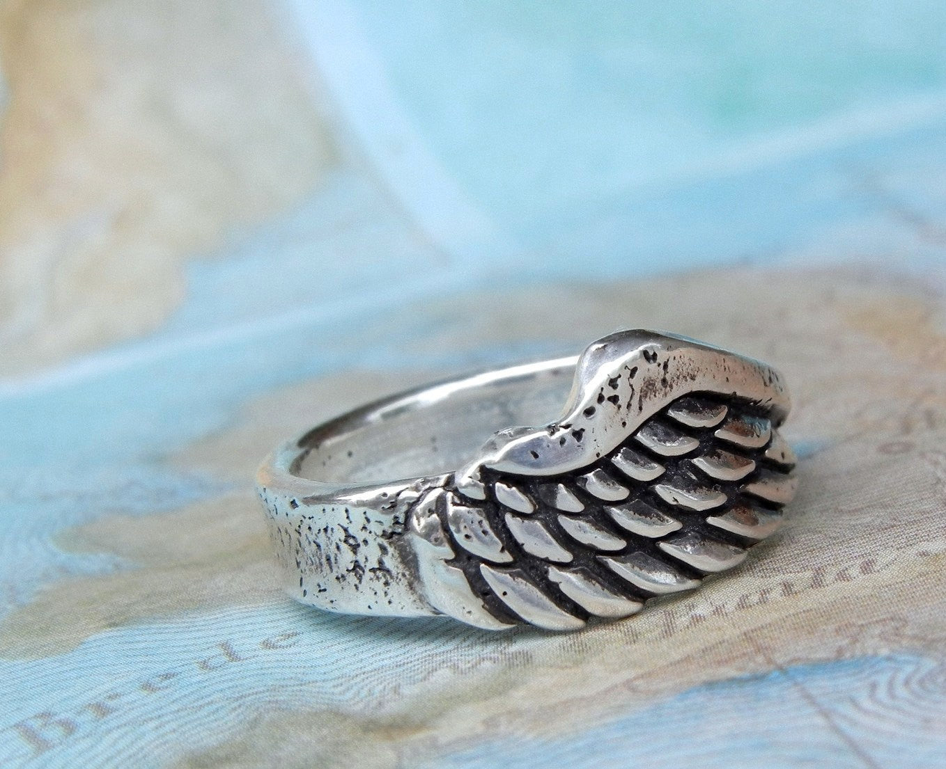 Angel Wing Ring - HappyGoLicky Sterling Silver Jewelry