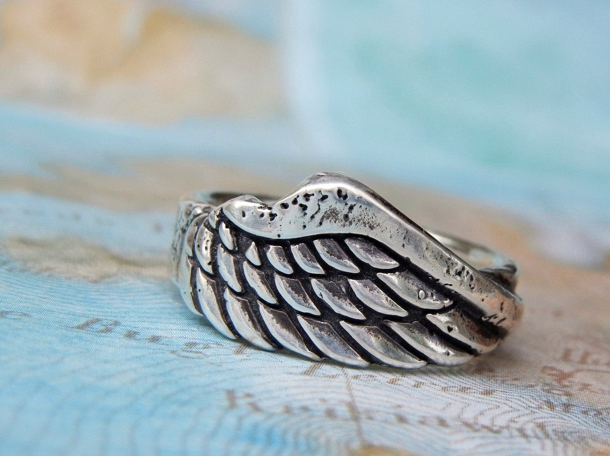 Angel Single Wing Ring - HappyGoLicky Jewelry