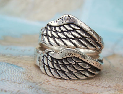 Angel Wing Jewelry Wing Ring - HappyGoLicky Jewelry