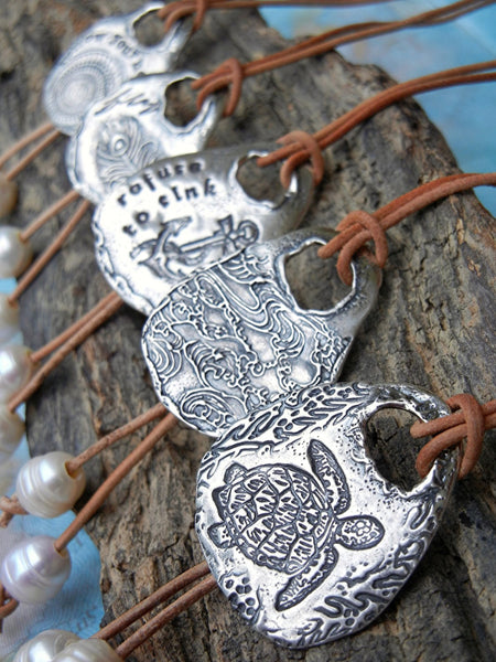Bohemian Leather & Pearl Necklaces - HappyGoLicky Jewelry