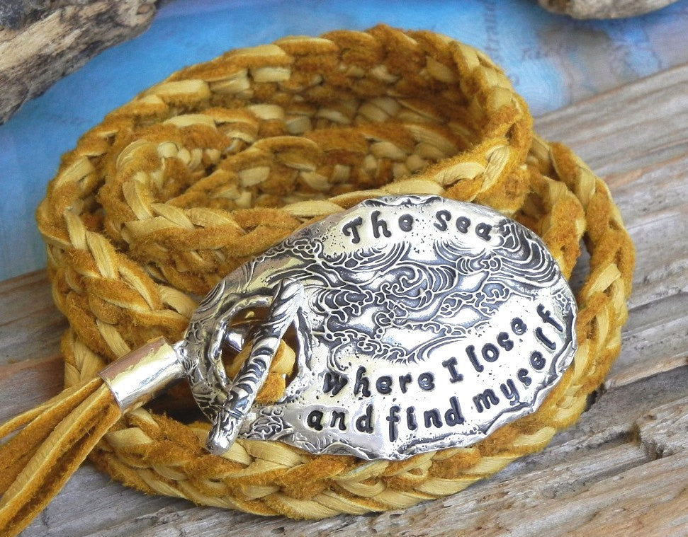 Custom Quote Leather Wrap Bracelet - HappyGoLicky Jewelry