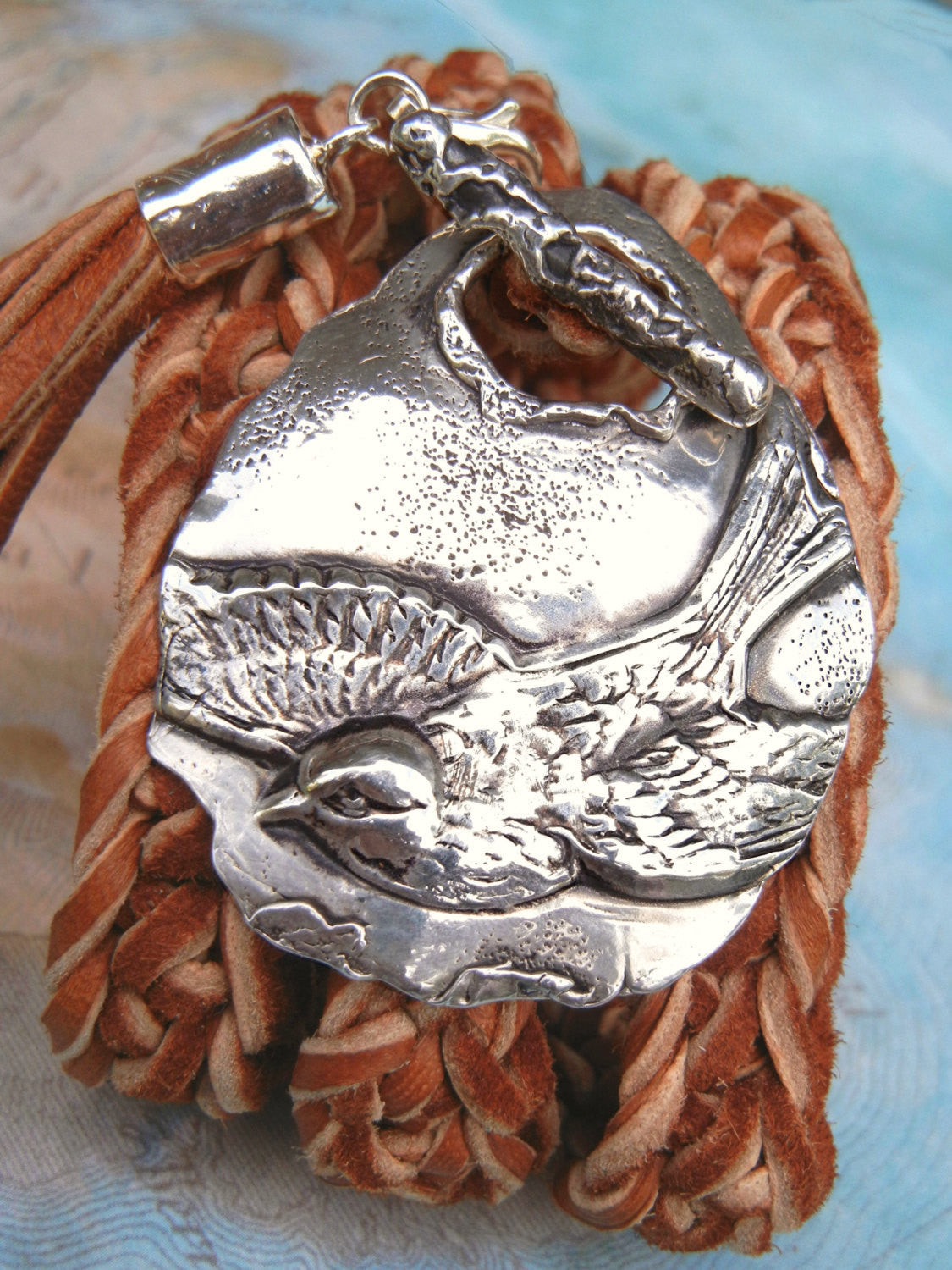 Split Tail Swallow Bird Leather Wrap Bracelet - HappyGoLicky Jewelry