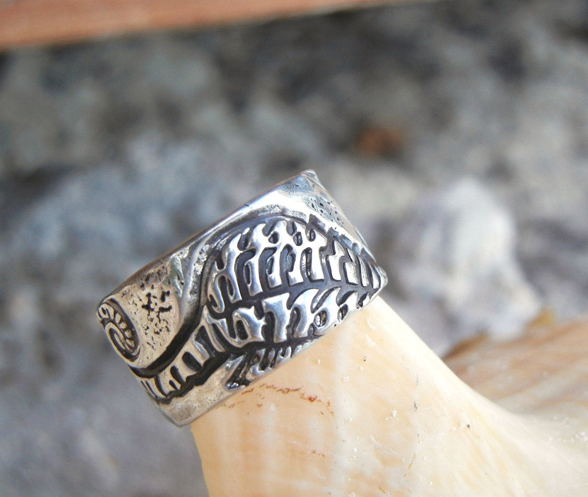 Seahorse Silver Beach Ring - HappyGoLicky Jewelry