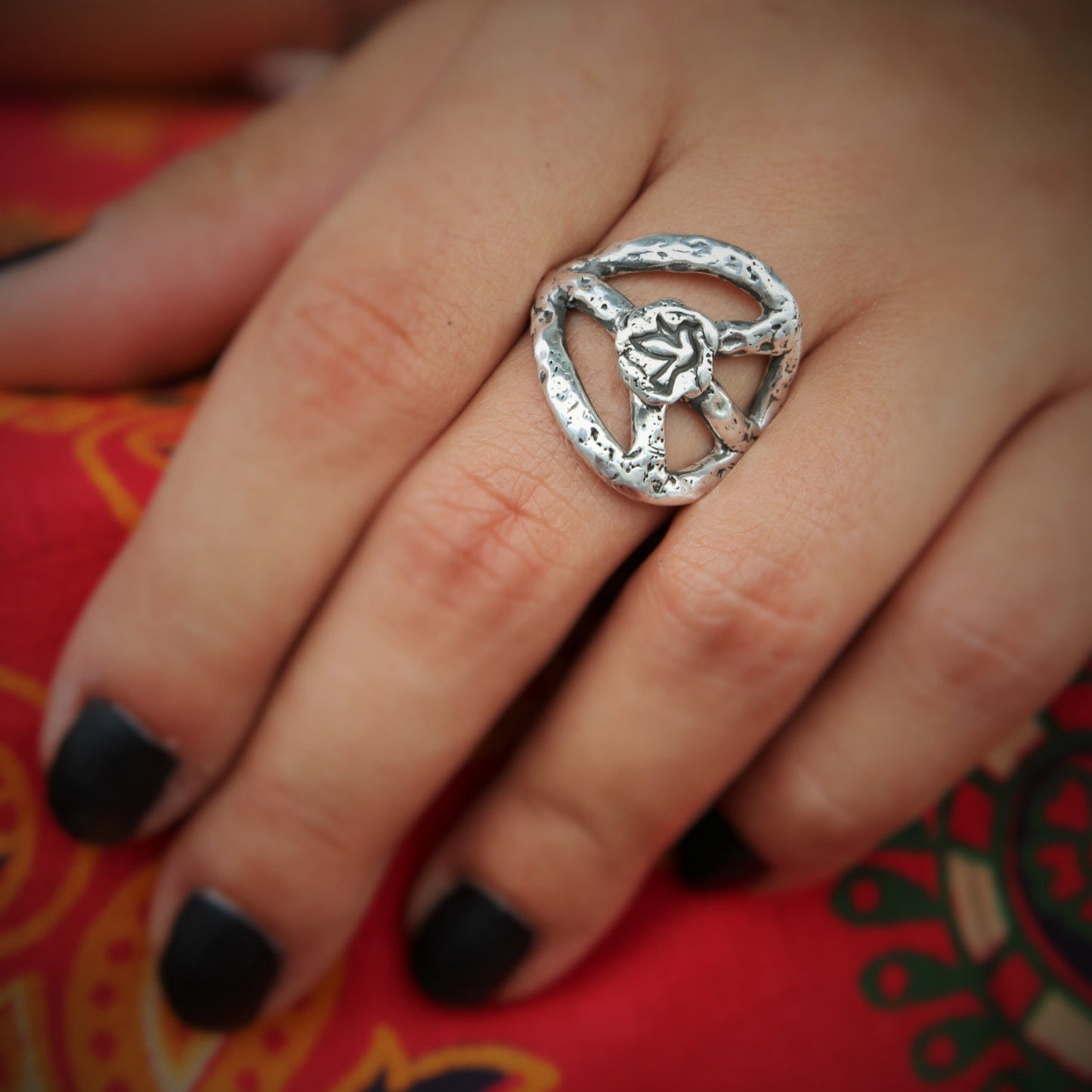 Peace Sign Ring - HappyGoLicky Jewelry