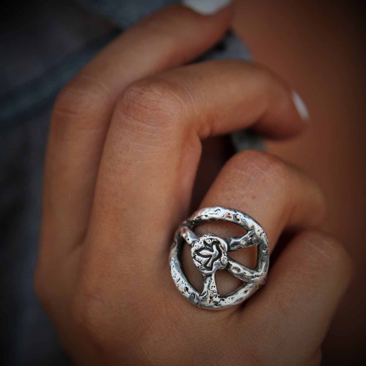 Peace Sign Ring - HappyGoLicky Jewelry