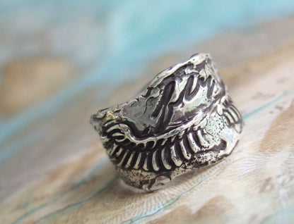 Bohemian Jewelry Sterling Silver Ring with Wings - HappyGoLicky Jewelry