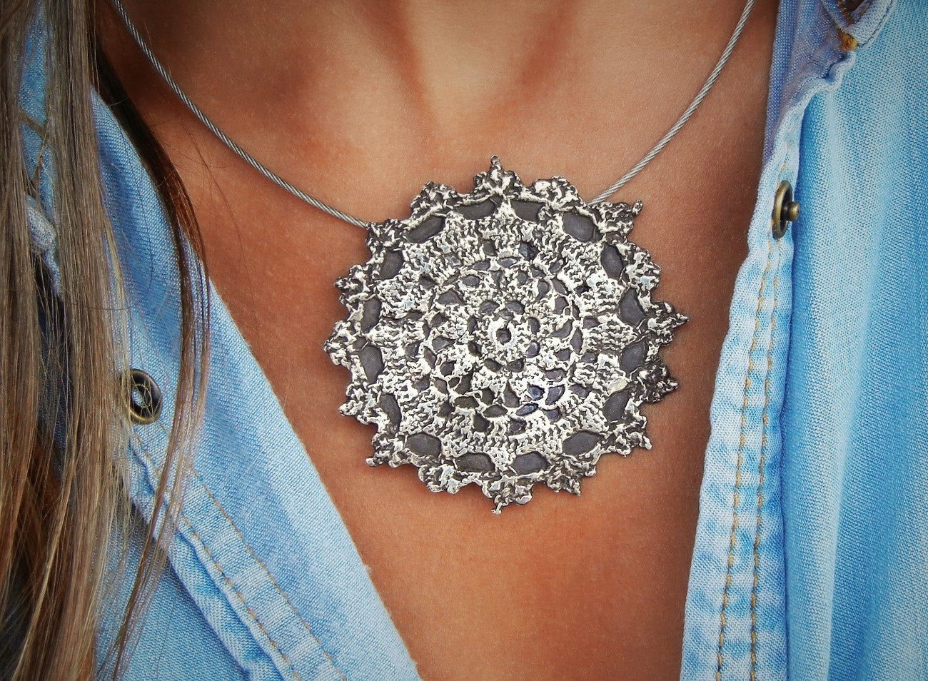 Sterling Silver Boho Necklace - HappyGoLicky Jewelry