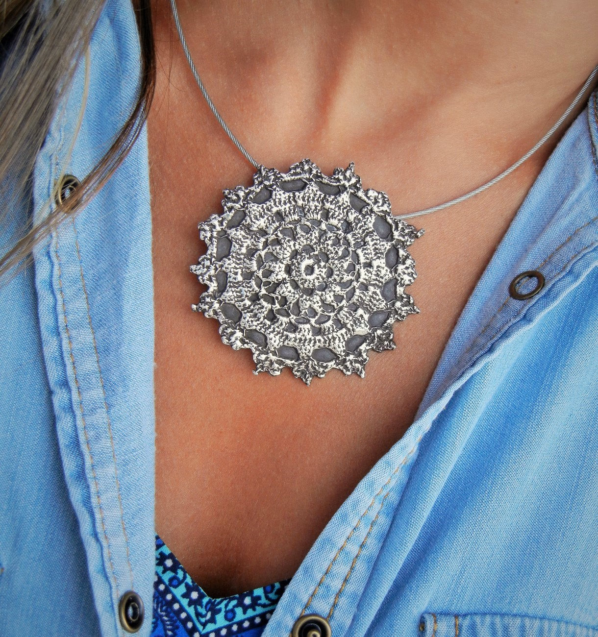 Sterling Silver Boho Necklace - HappyGoLicky Jewelry