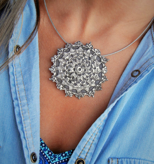 Sterling Silver Boho Necklace - HappyGoLicky Jewelry
