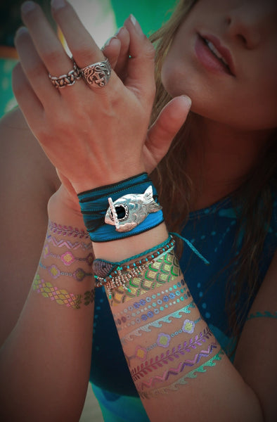 Fish Boho Wrap Design Bracelet - HappyGoLicky Jewelry