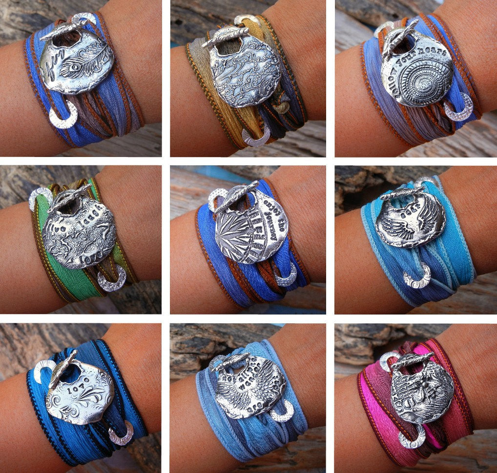 Silver Compass Bracelet - HappyGoLicky Jewelry