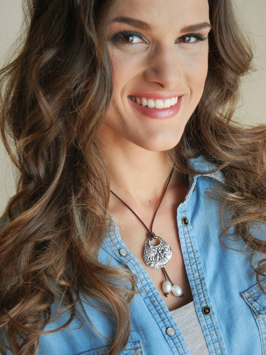 Silver Honey Bee Necklace - HappyGoLicky Jewelry