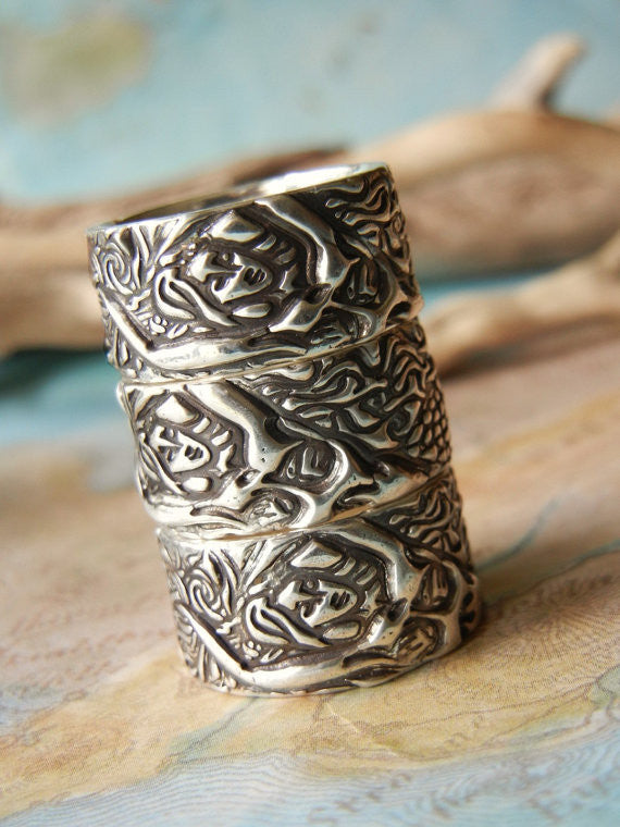 Mermaid Silver Ring - HappyGoLicky Jewelry