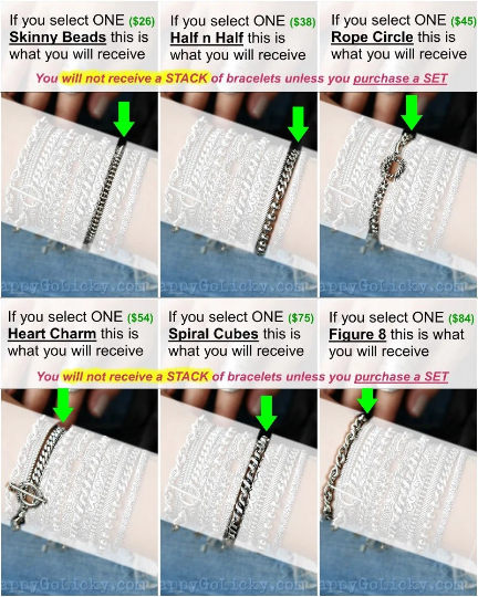 STERLING SILVER Stacking Bracelets