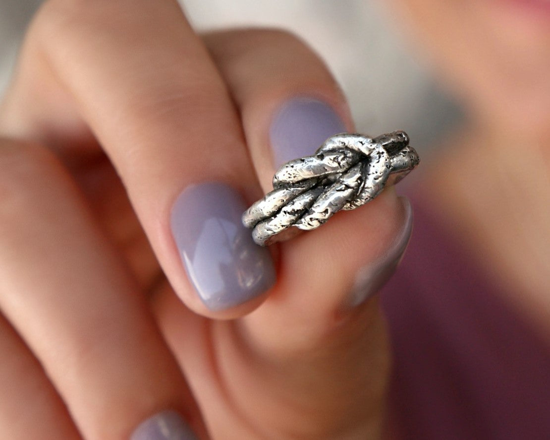 Love Knot Ring in Sterling Silver by HappyGoLicky Handmade Jewelry