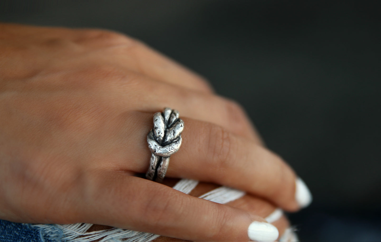 Happy Go Licky Sterling Silver Knot Ring