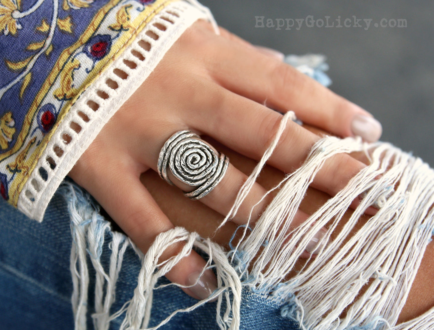 Sterling Silver Handmade Ring by HappyGoLicky Boho Jewelry