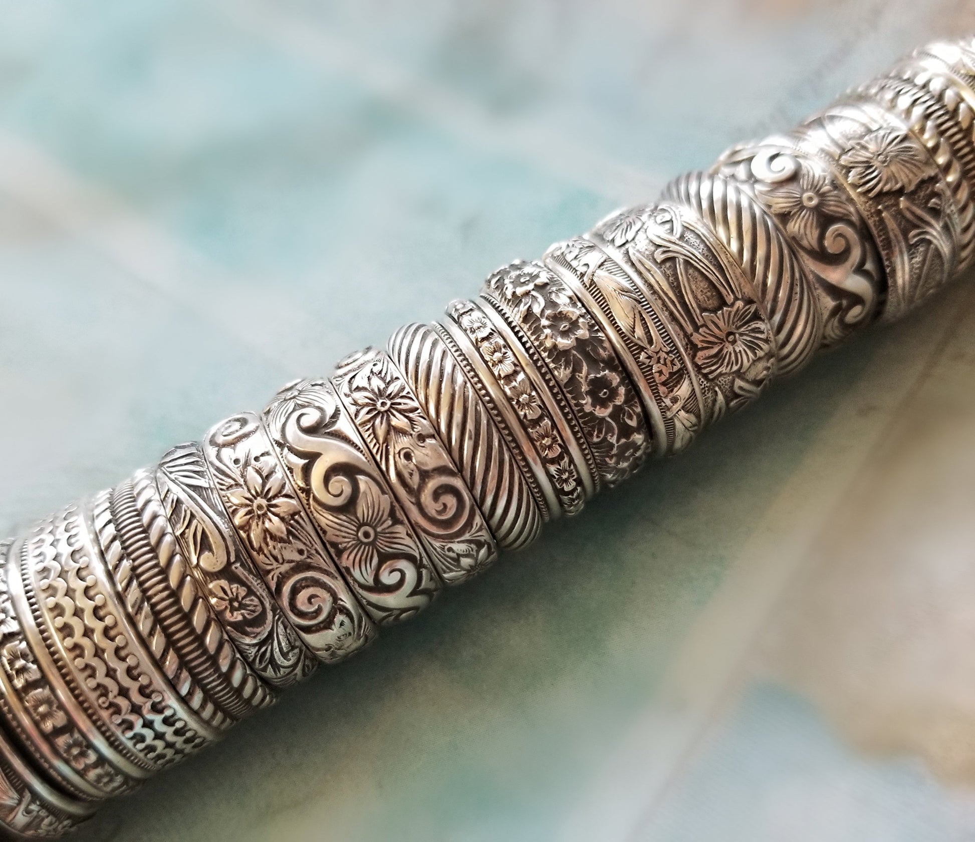 Stacking Ring Set in Sterling Silver by HappyGoLicky Jewelry