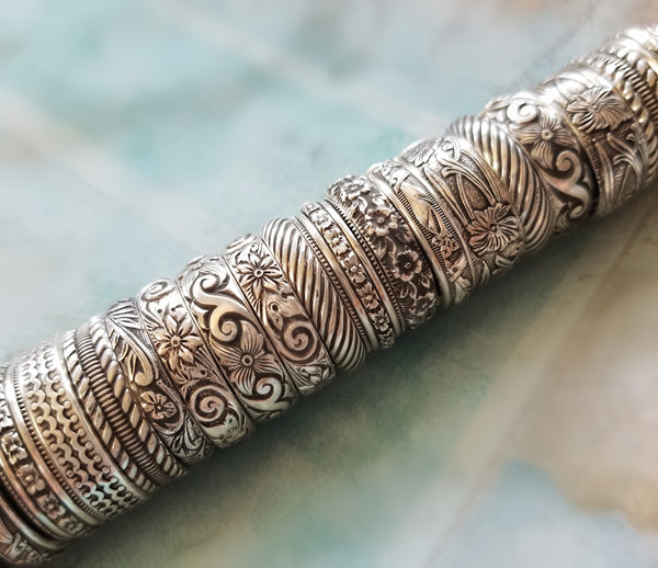 Stacking Ring Set in Sterling Silver by HappyGoLicky Jewelry
